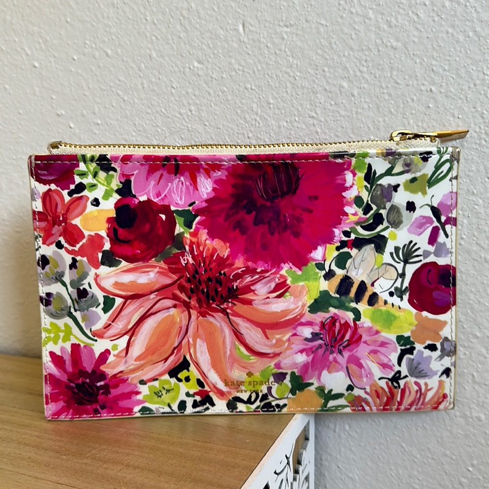 Kate Spade Pink Floral Pencil Case